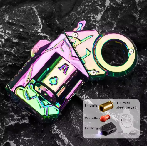 Hadmek™ MetalShot (V2) – metalowy pistolet sensoryczny EDC do zabawy i odstresowania