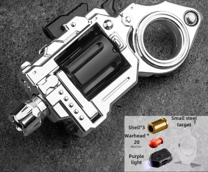 Hadmek™ SpinRevolver EDC – metalowy spinner sensoryczny w formie mini rewolweru